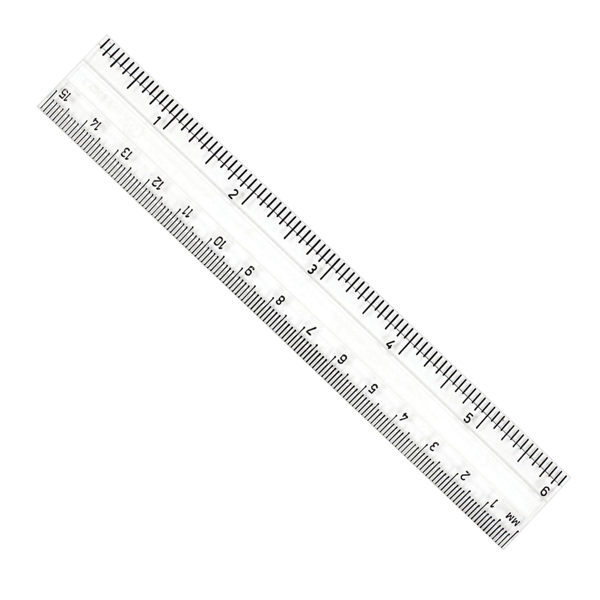 Charles Leonard Clear 6" Plastic Ruler, 48ct.